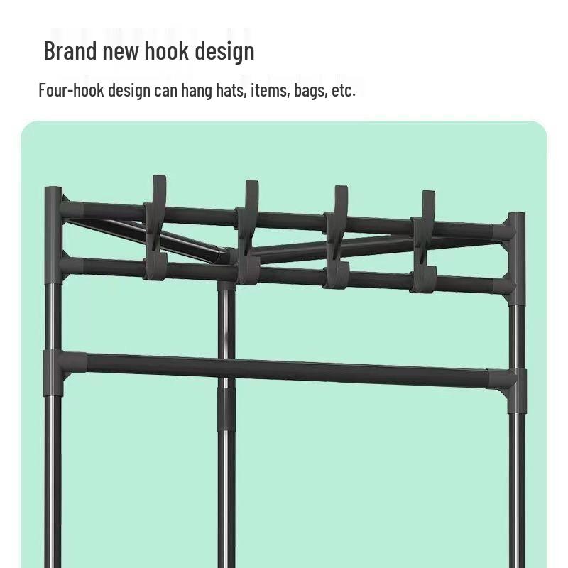 Corner Shelf Luxury Clothes & Hat Hanging Storage Rack - Space-Saving Detachable Wall Organizer for Shoes & Hats