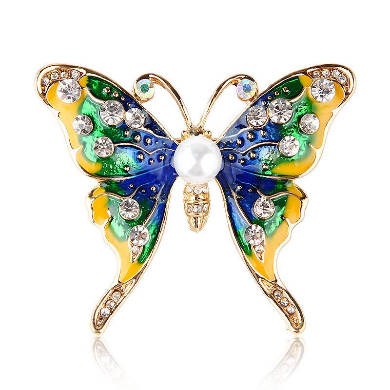 Trendy Hand-Painted Butterfly Enamel Brooch – Cute & Versatile Lapel Pin for Clothing