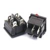 KCD5 Double Rocker Boat-Shaped Power Switch, 2 Switches, 4 Pins, 2 Positions