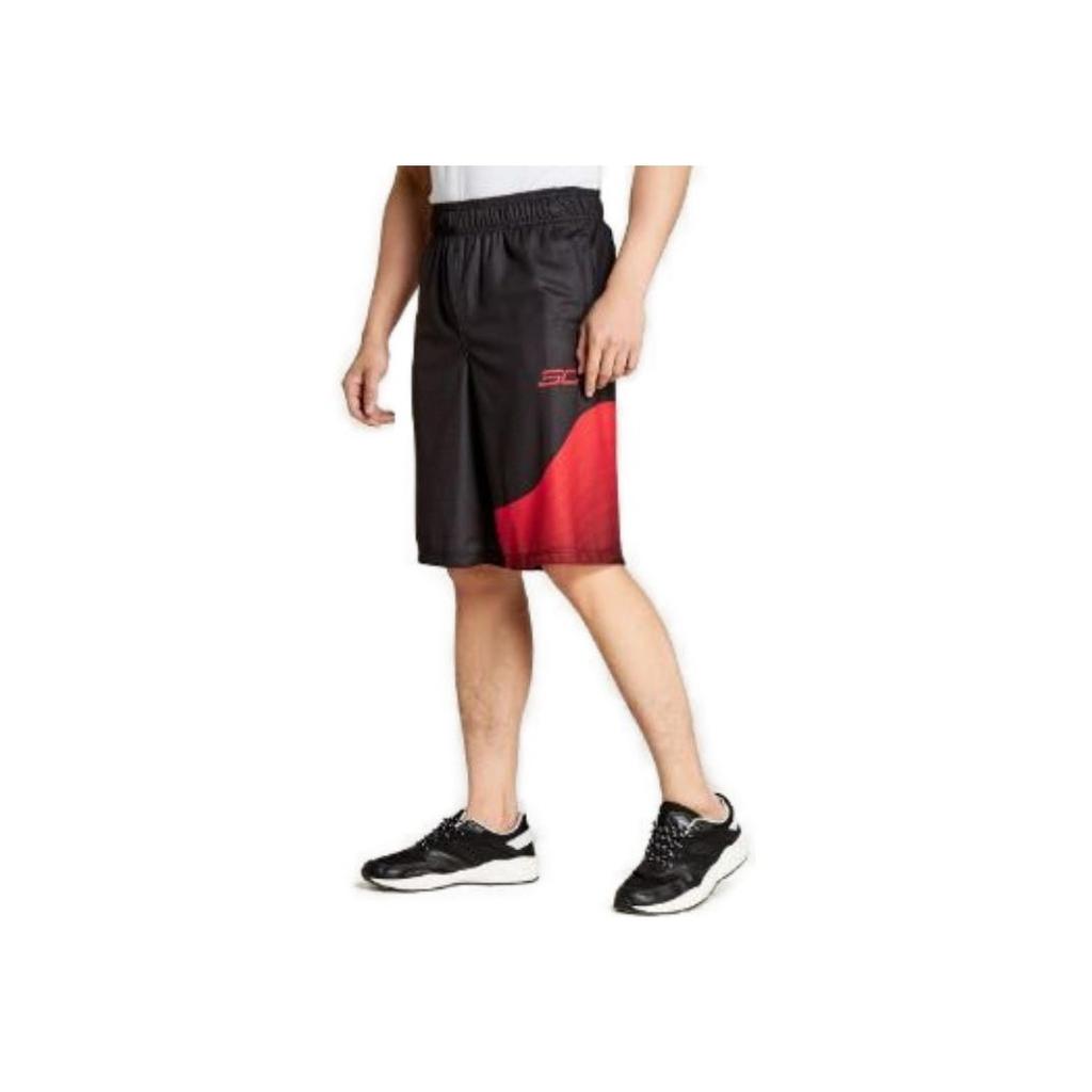 Under Armour Logo Print Basketball Shorts Men Shorts Red 1298338-002