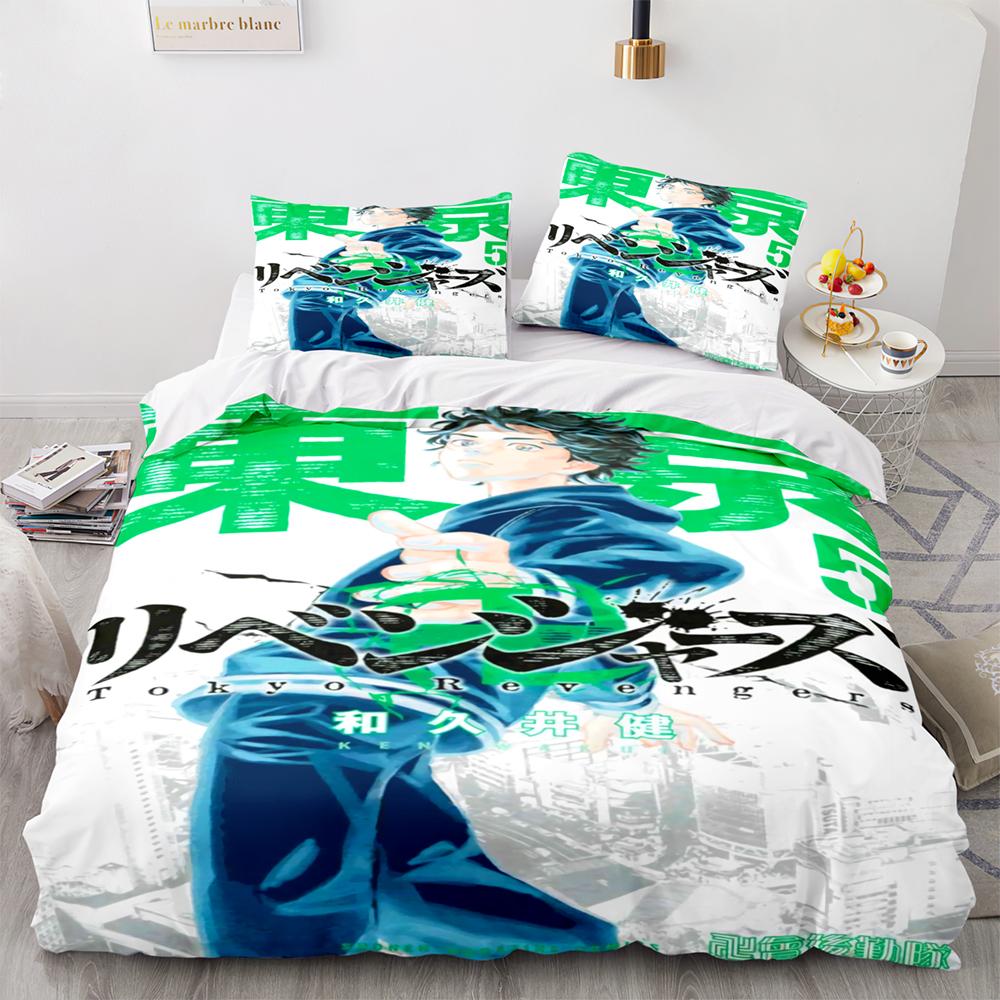 New Anime Tokyo Revengers Bedding Set Single Twin Full Queen King Size Bed Set Adult Kid Bedroom Duvet Cover Sets Home Textiles