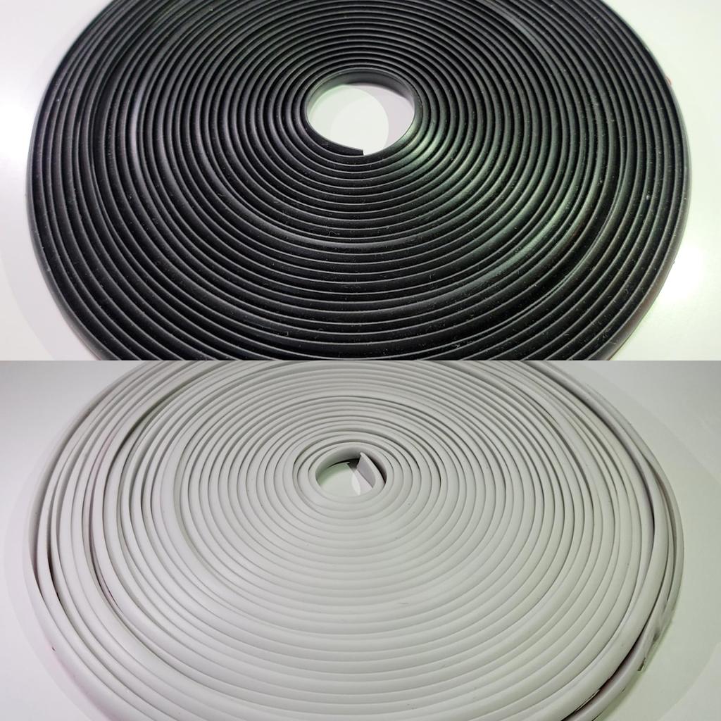 12m T-Shaped Rubber Molding, 5mm Wide, with Double-Sided Tape, Fills Gaps and Prevents Scratches, Protects Car Rubber, Dresses Up (T-Shaped, Black)
