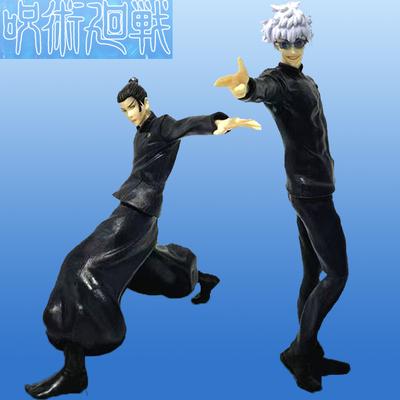 Anime Satoru Gojo Statue Jujutsu Kaisen Figur Geto Suguru Zwei Kampf Actionfigur Modell Spielzeug Geschenke Sammlung Dekoration PVC