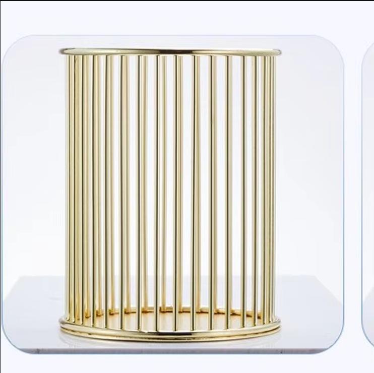Metal high-end desktop storage pen holder, student office desk storage pen holder
