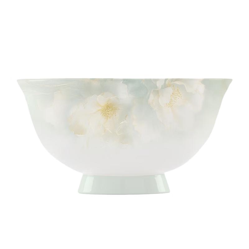 NINE CRANES Jingdezhen 6-Inch Bone China Noodle Bowls (Set of 4)