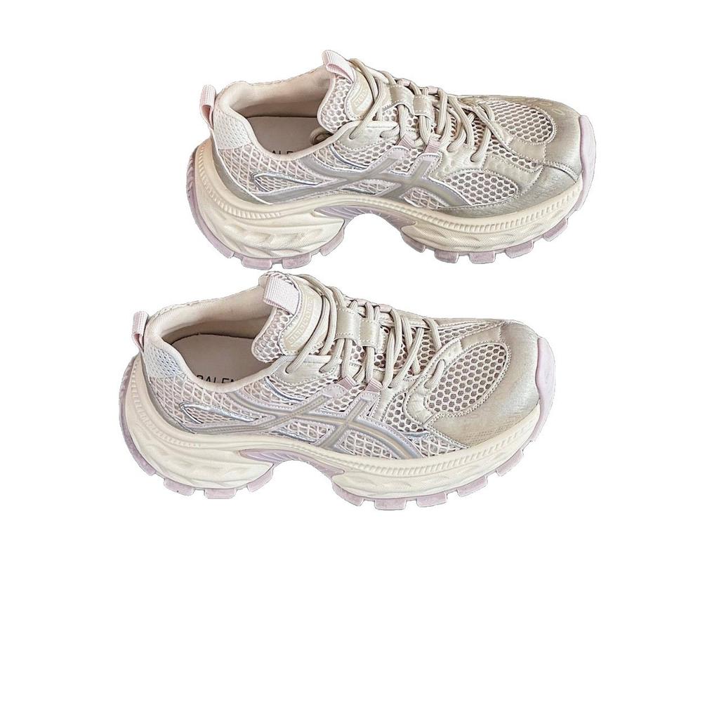 Mesh Breathable Dad Shoes Women's 2025 Autumn New Thick-soled Heightening Sports and Leisure Shoes Versatile Running Shoes Fashion
