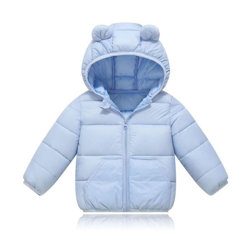 1-4 Years Kids Winter Warm Hooded Coat Zipper Jacket