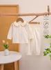 Frühlings- und Herbst-Baby-Baumwoll-Zweiteiler mit hohem Bund, nahtlos - Prinzessinnen- & Britischer Stil