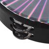 Single/Double Row Radiant Tambourine Handbell Rainbow Wood Children's Handheld Drum  Party Church