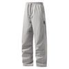 Men's Plush Casual Sports Pants Loose Warm Straight Solid Color Trousers