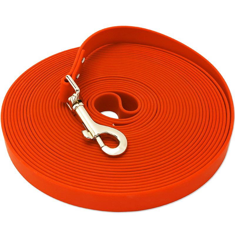 

Поводок для собак из прочного ПВХ, водонепроницаемый длинный поводок для собак, светоотражающий, следовая веревка Tarining, легко чистить, поводок для маленьких и больших собак 1.5cmX10m оранжевый
