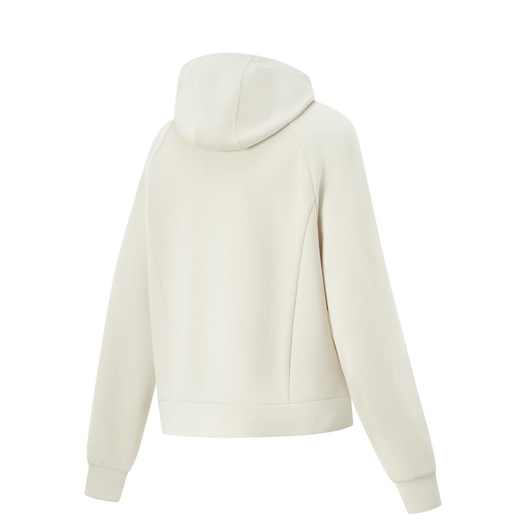 Li Ning Wygodna Wszechstronna Bluza Rozpinana Damska bluza z kapturem Srebrnoszara AWDV066-5