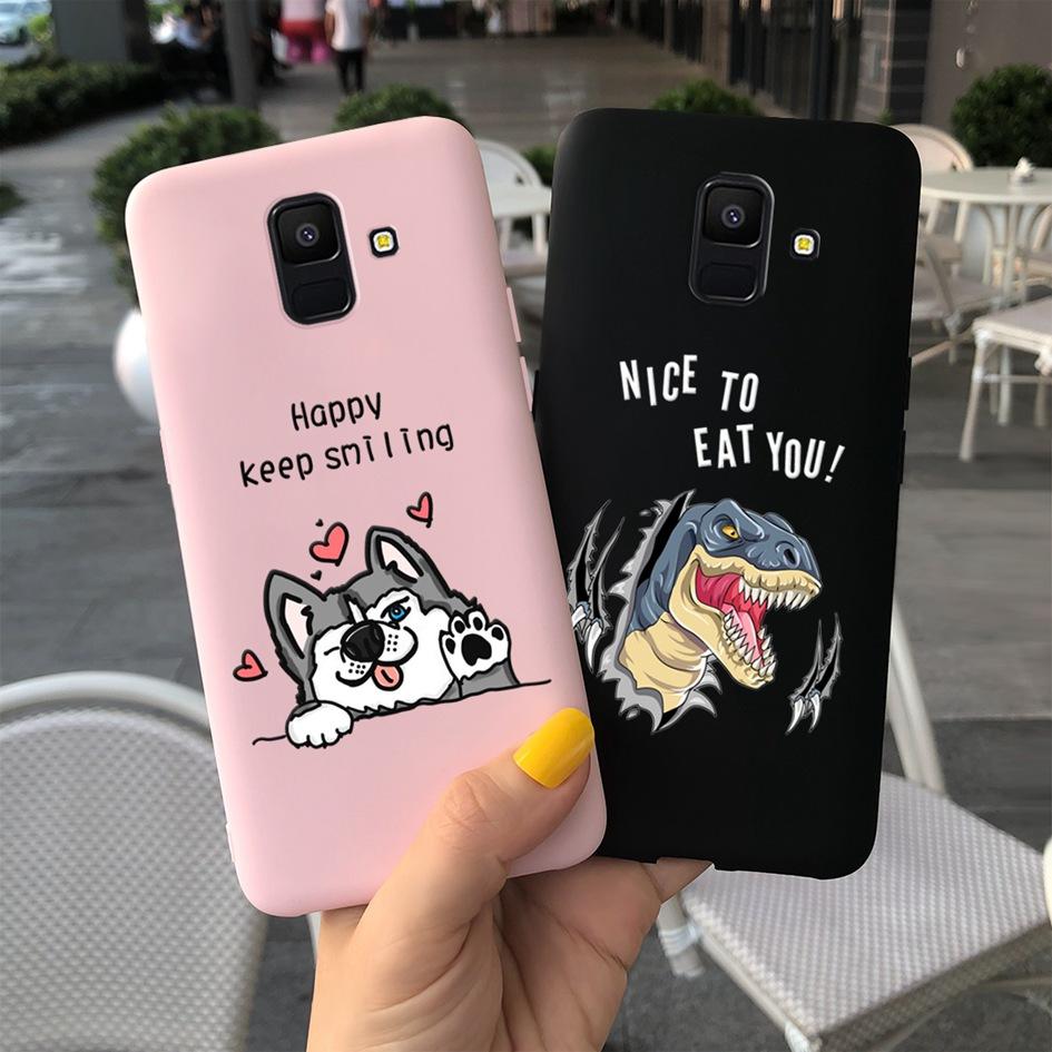 For Samsung Galaxy A6 2018 Case SM-A600F Cute Sunflower Astronaut Phone Cover For Samsung A6 Plus 2018 A6Plus A6+ SM-A605F Coque
