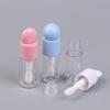 Tubka na błyszczyk 4 ml Matowa Przezroczysta Gruba Słomka Duża Główka Szczoteczki Pusta Butelka Pojemnik na Błyszczyk do Ust Materiał Opakowaniowy do Makijażu