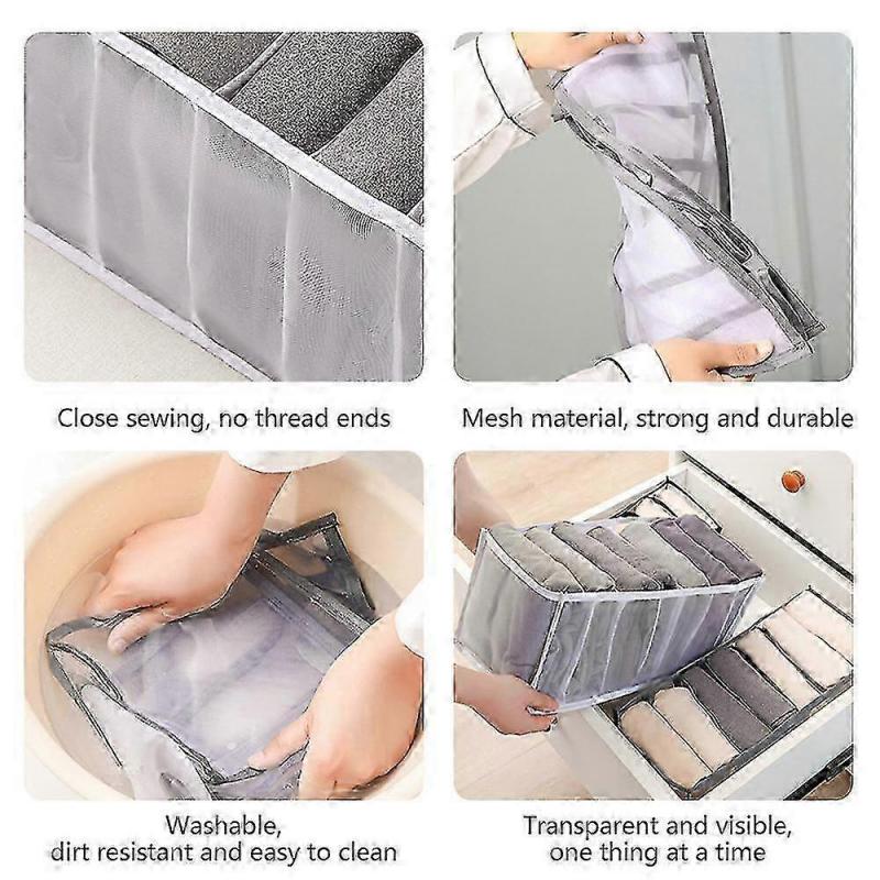 Clothes Organizer Storage Box - 2pcs, Foldable, Underwear Organizers, Drawer Organizer, Wardrobe Organize