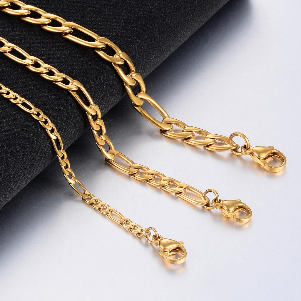 Klassische Edelstahl Figaro-Kette Heißer Verkauf Hochwertiger Schmuck für Männer und Frauen