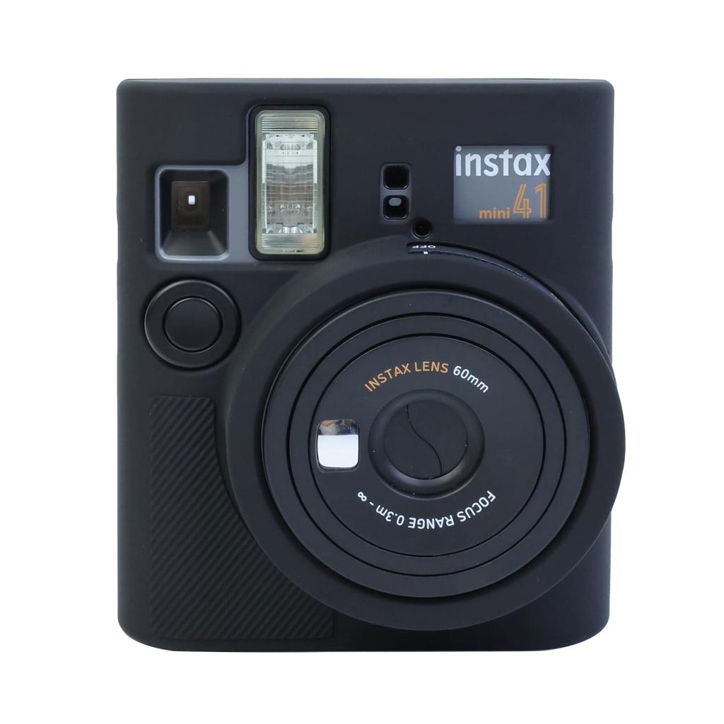 SIUTATDSH Silicone Camera Case for Fujifilm Instax Mini 41, Shockproof and Portable (Black)