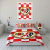 A red and white soccer club badge Bedding Duvet Cover Set Duvet Cover Pillowcases  (1 * Duvet Cover 2 * Pillowcases, without duvet insert)