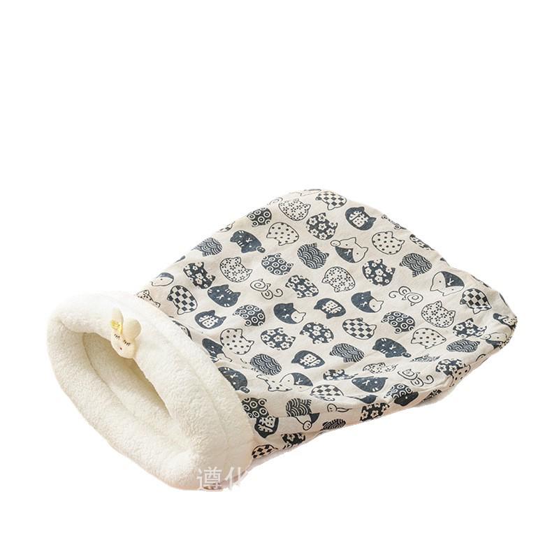 

Теплый полузакрытый спальный мешок для питомца - Универсальная кошачья лежанка и одеяло для котят на все сезоны с бесплатной доставкой Colorful Polka Dots