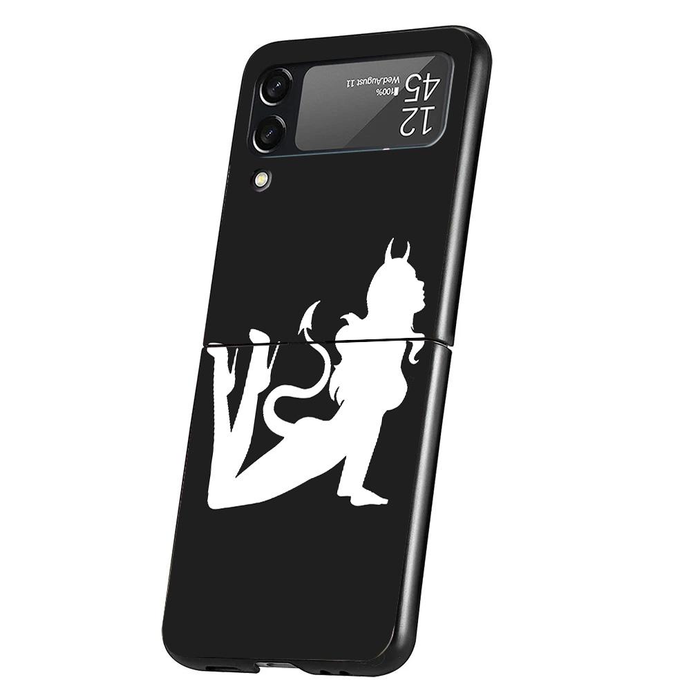 

Angel Devil Sexy Girl Cover Phone Case For Samsung Galaxy Z Flip 7 6 5 4 3 5G Flip7 Flip6 Flip5 Flip4 Flip3 Black Fundas Shell G Samsung Z Flip 7