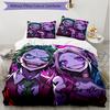 3pcs Duvet Cover Set (1*Duvet Cover + 2*Pillowcase, Without Core), Harley Quinn Joker Print Soft All‑Season Bedding Set, Home Bedroom Decor Gift