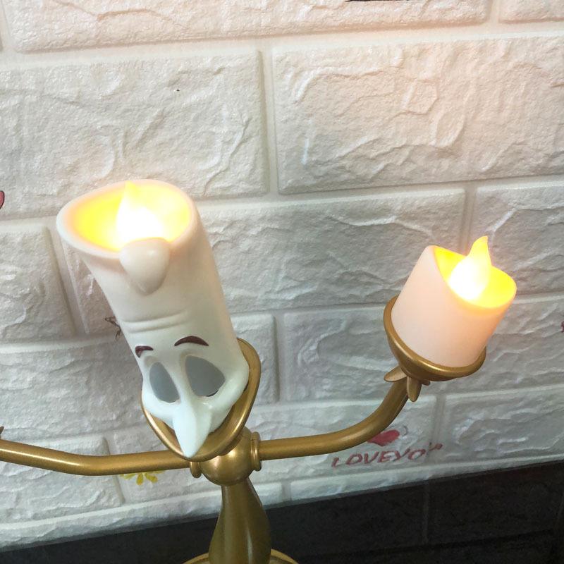 Beauty and the Beast Collection: Lumiere Candelabra & Cogsworth Pendulum Resin Table Clocks