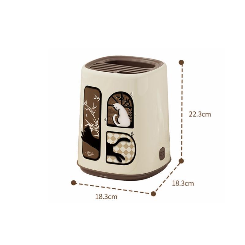 Knife Holder Multifunctional Kitchen Counter Storage Retro Plastic Chopstick Organizer Space Saving Home Use