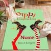 Pippi Monkey Friend. Customized Name Area Rug Suitable for Dormitory Hallway Playrooms Dining Room Anti-slip Rug Office home decor