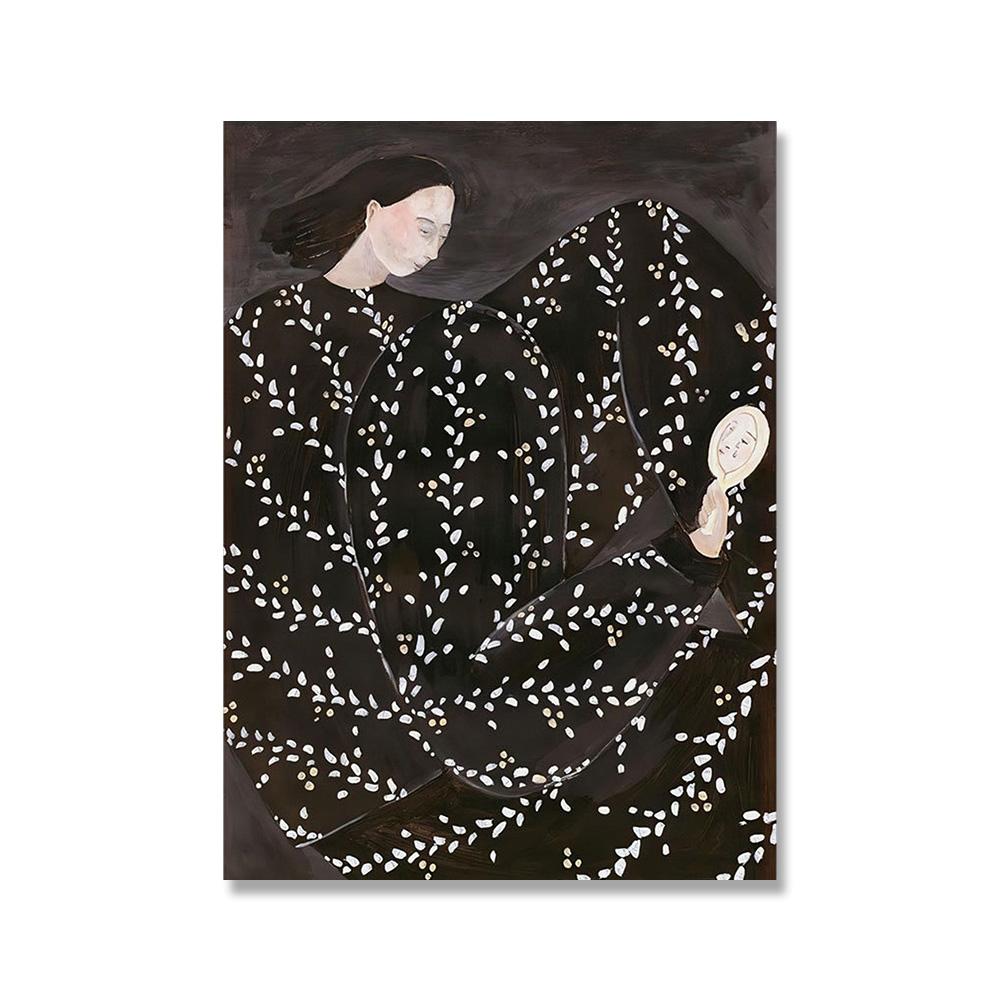 

Абстрактные линии, геометрическая кривая, постер для девочек, современное настенное искусство, холст, живопись, постеры и принты, настенные панно для декора гостиной 30x40cm No Framed