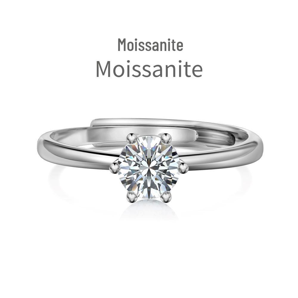 Stylish S925 Sterling Silver Ring for Girls - Light Luxury, Super Shiny, Modern Daily Wear Adjustable Opening