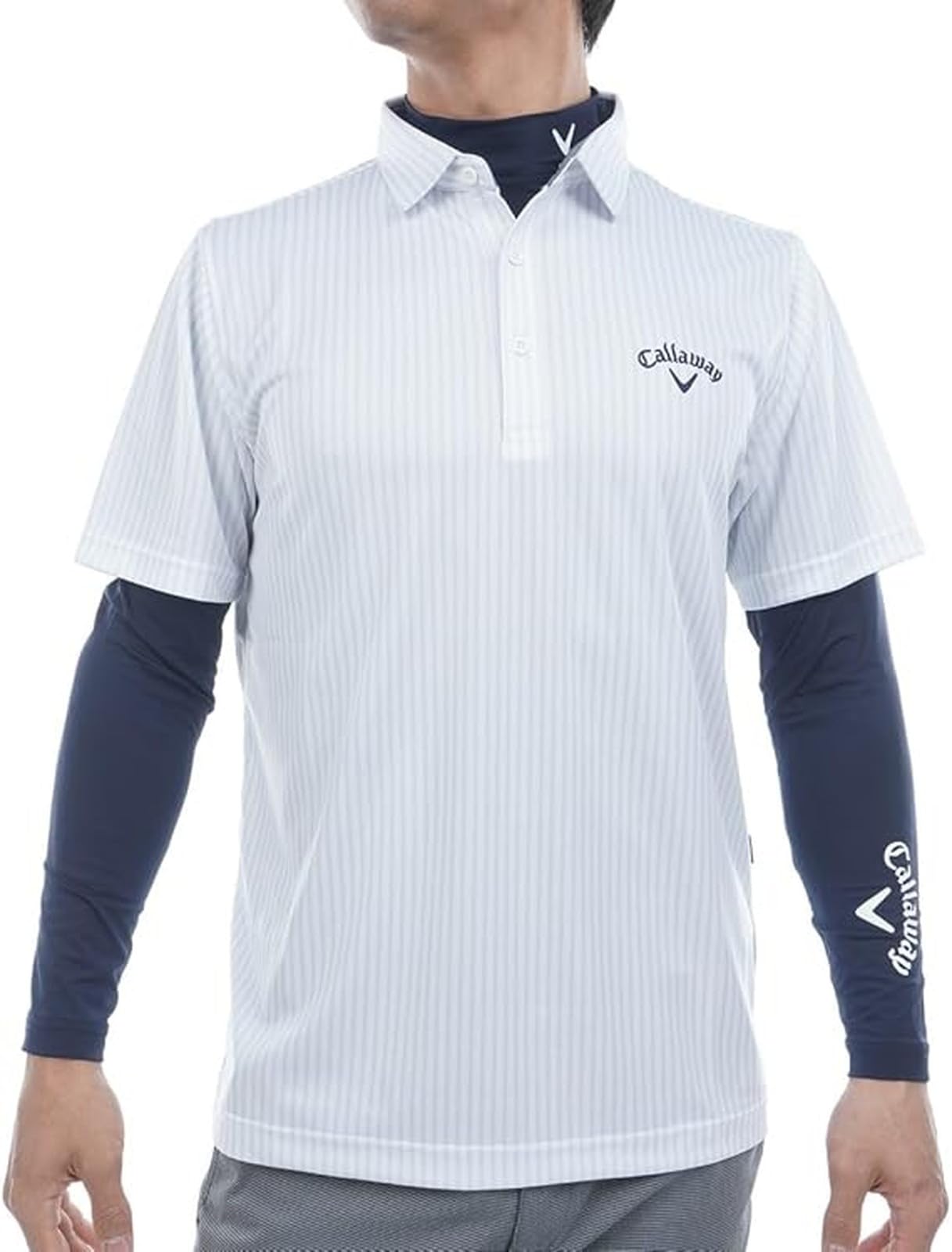 

Layered Shirt Neck Shirt Polo Shirt Golf C25134126 3L [Callaway] Men s (High & Set) / / 1030_White