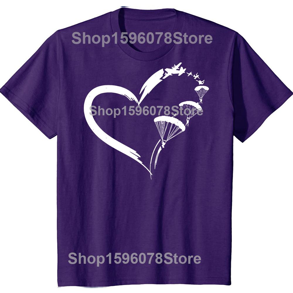 

Funny Parachute Paraglide Heart TShirt Summer Men Clothing Fashion T Shirts Cotton Short Sleeve Oversized Loose Tshirt Tops 4XL