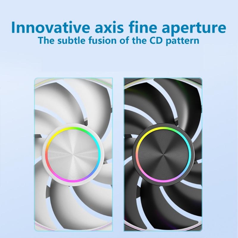 ARGB LED 120mm 5V 3Pin PC Fan with Infinitys Mirror Effect, Quiet High Airflows for CPU Coolers and Case