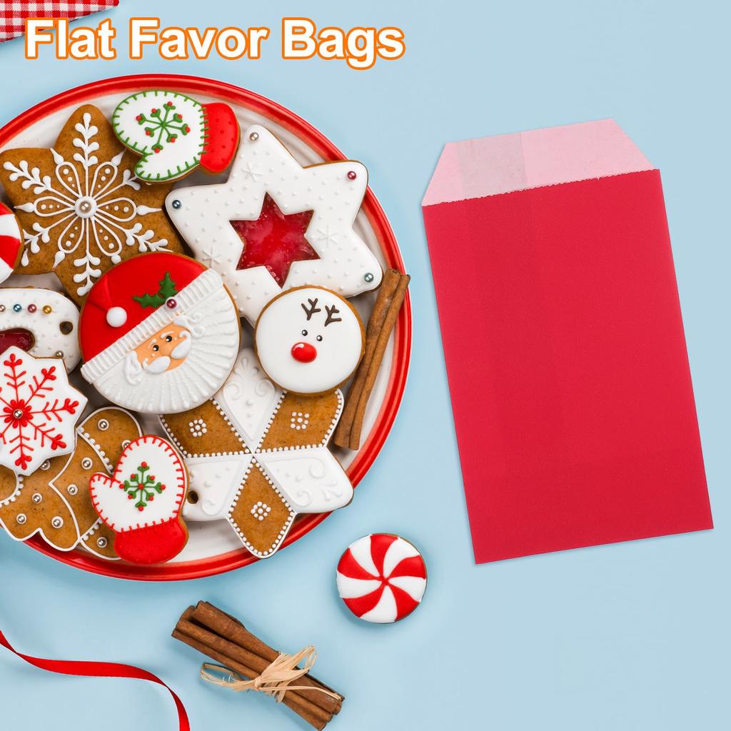 uxcell 100pcs Kraft Paper Treat x Kraft Candy Flat Favor Small Gift Bags for and Brown Bags, 6" 3" Oil-Proof Bags, Bags, Bakery, Cookies, Desserts,