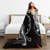 Muay Thai Sak Yant Tiger Knitted Blankets Boxing Fighter Fleece Throw Blankets Bedroom Sofa Lightweight Bedspread Multifunction
