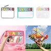 Transparent PVC Women's Clutch Waterproof Handheld Toiletry Organizer Make Up Pouches  Travel