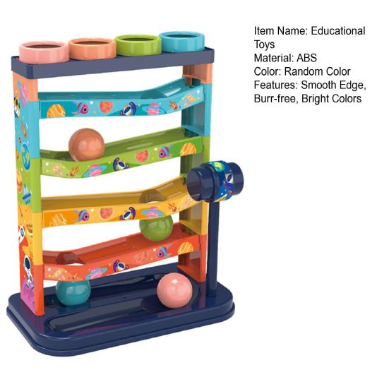 1 Set Track Toys 5 Layers Building Block Design Exercise Hand Strength Slide Down Assembly Joy Entertainment ABS Pound