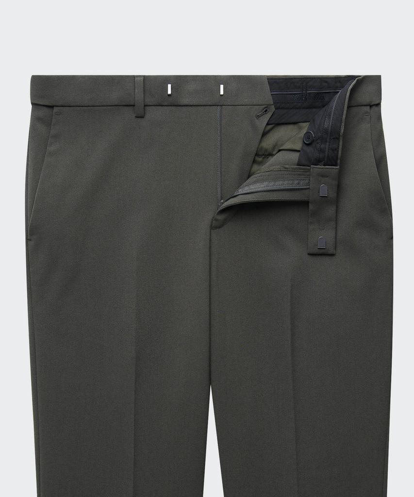 MUSINSA STANDARD Lightweight Tapered Hidden Banding Crop Slacks [Dusty Khaki]