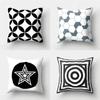 Simple Black and White Geometric Art Pillowcase Car Ornaments Office Living Room Home Pillowcase