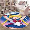 1pc Sailor Moon Carpet, Round Rug, Comfortable, Suitable for Entryways, Living Rooms, Office, And Bedrooms, Christmas Decoration