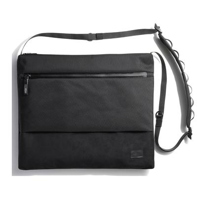 Bolsa de Ombro Externa ANTRAC [M] Tecido Eco Cordura, Couro Vegano, Tamanho A4, PC de 14,0 polegadas, Repelente à Água, 60053