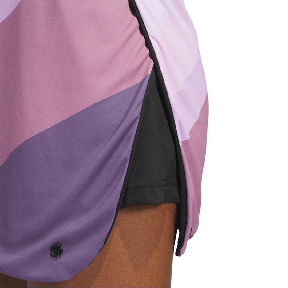 Adidas Originals Striped Short Sleeve Fitted Dress Women Dresses Purple IL9594