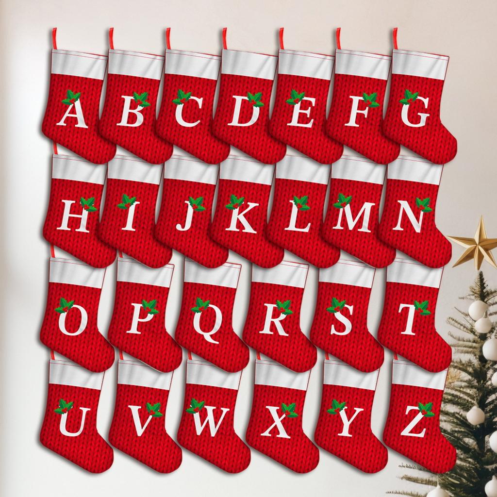 26 Letter Christmas Ornaments Christmas Stockings, Christmas Decorations, Christmas Tree Ornaments