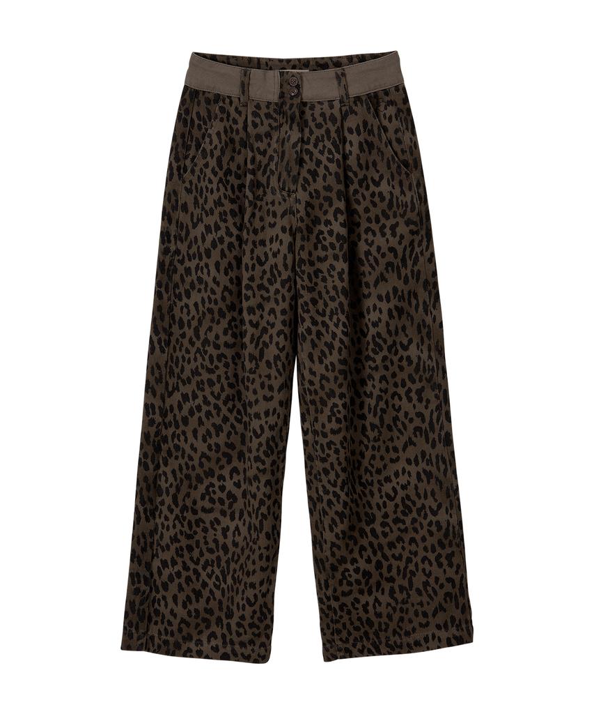 Biteoseljeu Demi Pintuck Wide Pants - Leopard
