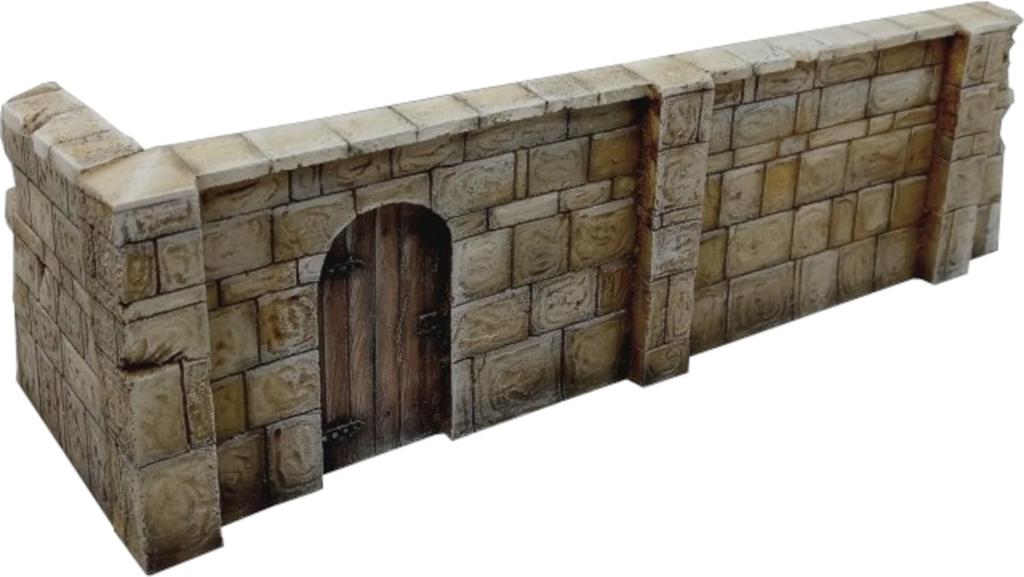 Royal Model Diorama Material Stone Wall with Wooden Door Assembly Kit RM883 1/35