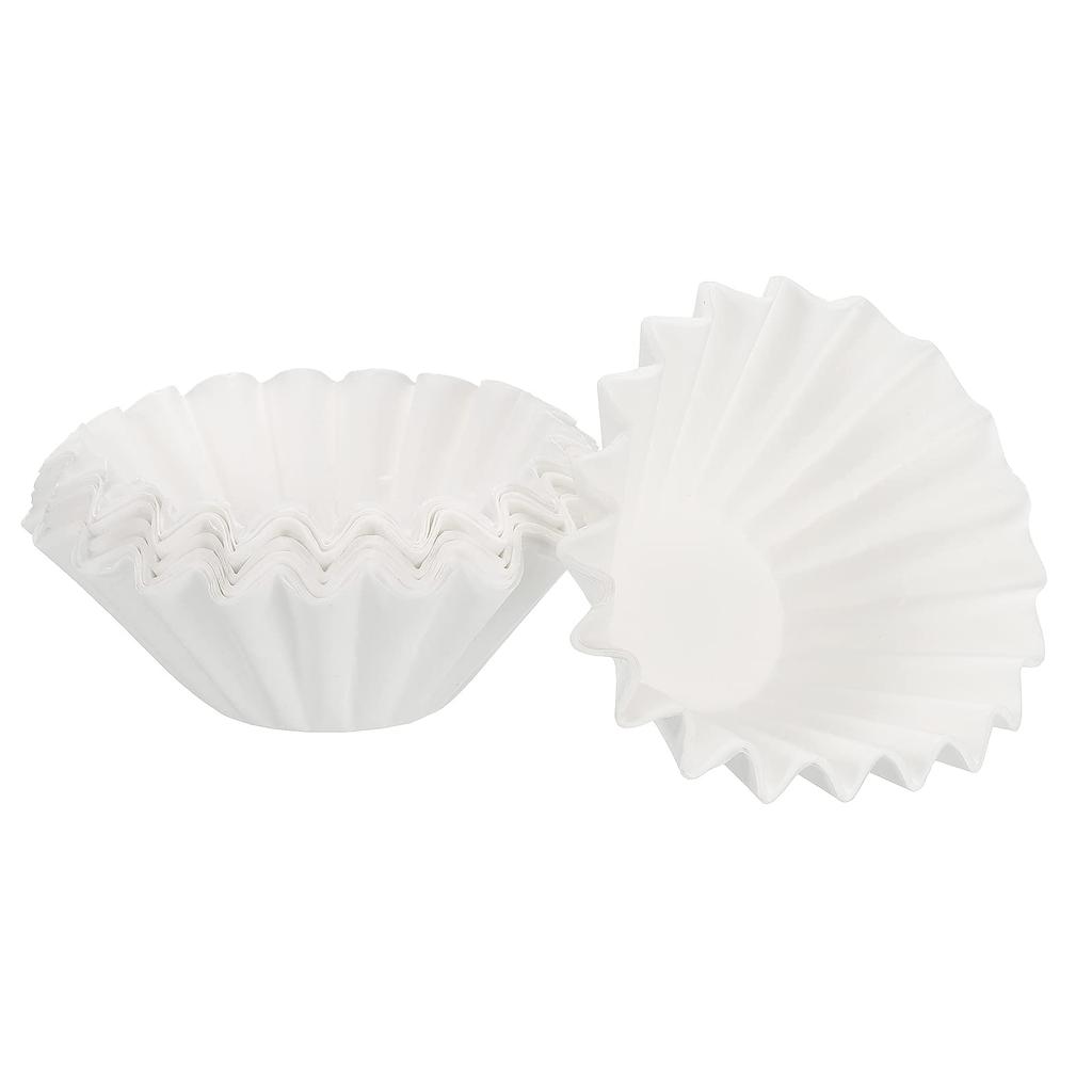 PATIKIL 1-4 Basket Coffee Filter Cups, Bleached Paper Filters, 155x45mm, for Drip Coffee Makers, Disposable Brewing, Cafes, Offices, and Home Use,