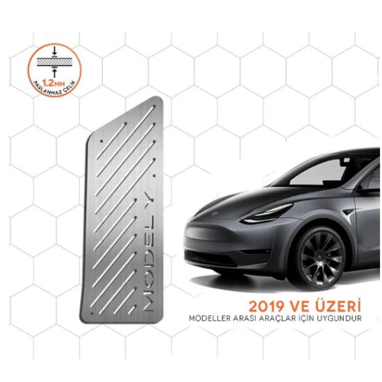

Tesla Model Y Krom Ayak Dinlendirme Pedalı - 2019 ve Üzeri ( Yan Çizgili)