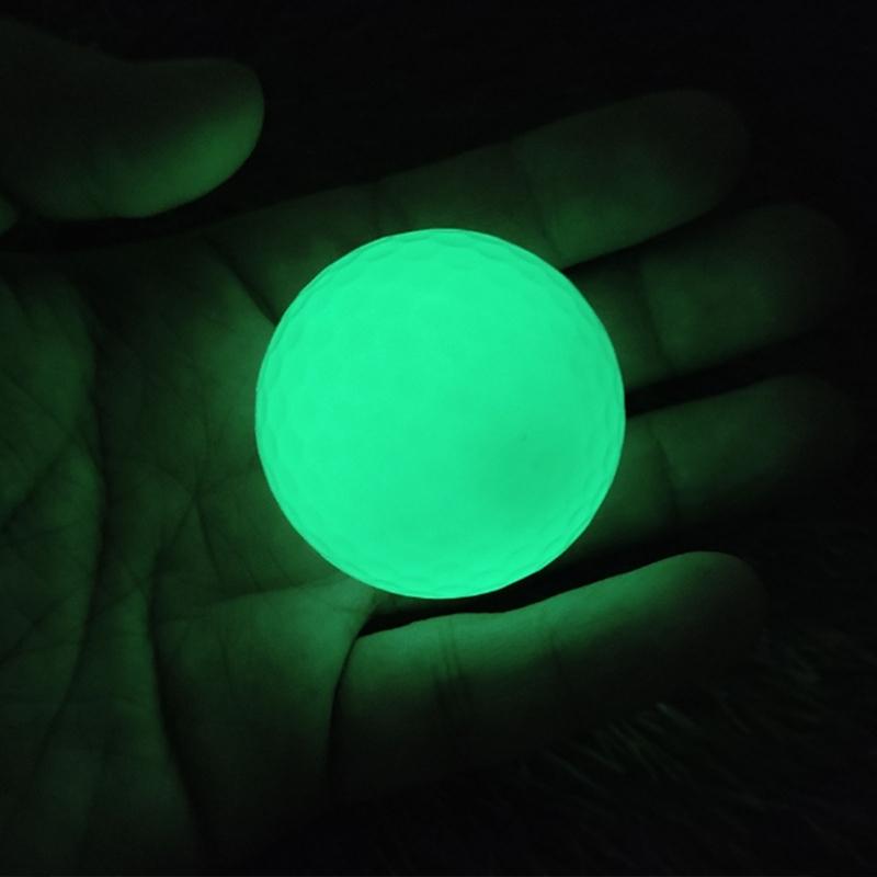 3/5Pcs Reusable Fluorescent Golf Balls Bright Night Luminously Golf Balls Portable Glow Golf Balls for Training Hitting