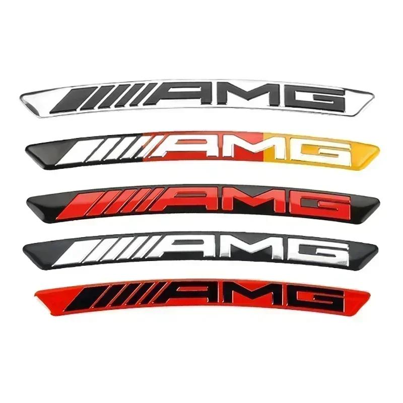 CQZ1 4pcs AMG Emblem Car Wheel Sticker Rims Cover Decal Accessories For  Mercedes Benz Brabus Smart Maybach W204 GLC CLA W205 W203