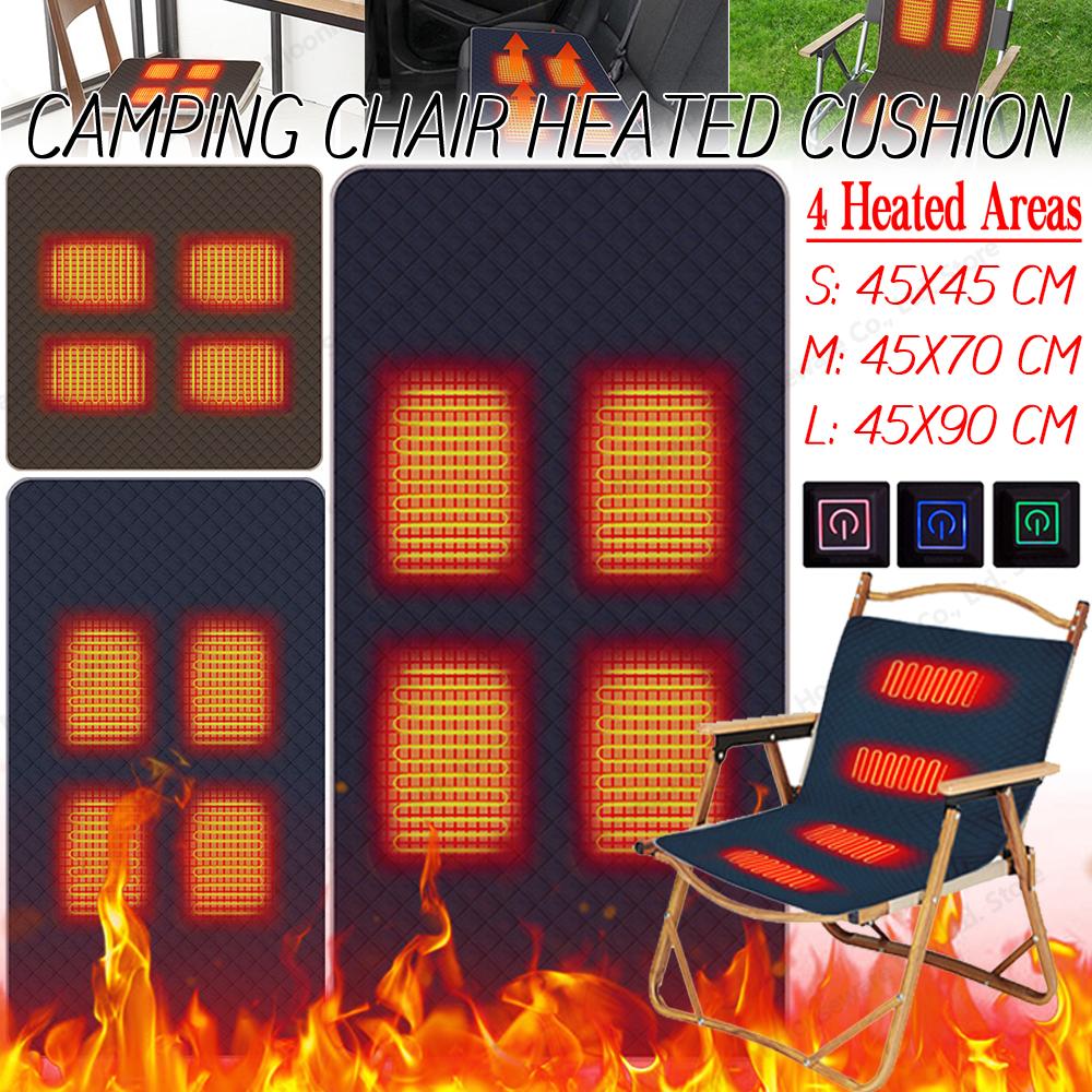 4 Heated Areas Electric Blankets Mat Winter Body Warmer Mattress Thermostat Heating USB Heated Camping Sleep Mat Outdoor Indoor